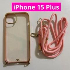 iPhone 15 Plus用クリアケースとストラップ