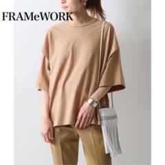 FRAMeWORK バックスリットBIG T 半袖Tシャツ 綿100%
