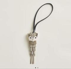 【新品】エルメス シュエット フクロウ W刻印 バッグチャーム 革小物　レア 新品】エルメス シュエット フクロウ W刻印 バッグチャーム 革