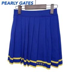 PEARLY GATES プリーツスカート 青 Sサイズ パーリーゲイツ