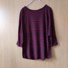 ドルマンスリーブボーダーカットトップス red♡