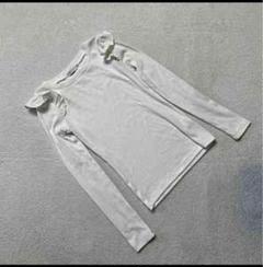 earth music&ecology Tシャツ 白長袖シ ンプル肩リボン XS