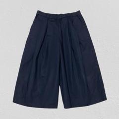 UNIQLO ユニクロ♡コットンガウチョパンツ　ワイドパンツ　ネイビー　M