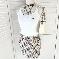 半額 50％OFFの通販 LABEL BLUE BURBERRY ホースロゴ刺繍 トップス キャミソール スカート