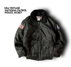数量は多 USA古着NATIONAL PATROLポリスジャケット企業ロゴ襟ボア ジャケット・アウター