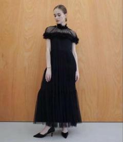 Acka. パーティードレス 2サイズ】tulle sheer one-piece ( beige ) Acka.（エーシー