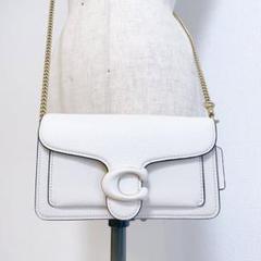 安心鑑定】coach タビー チェーン ショルダー バッグ アイボリー コーチ