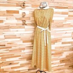 未使用タグ付き【レベッカブティック】花柄 ロング 夢の始まり ワンピース 黄