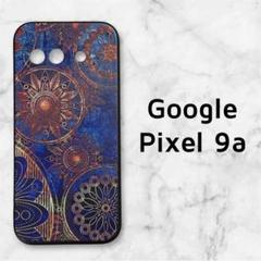 Pixel9a ブルー アンティーク風 カバー