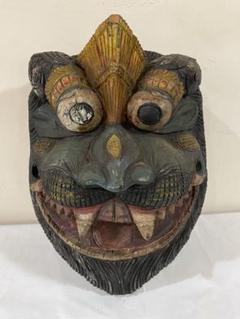 バリ島 バロンマスク 木彫り 魔除け 民芸品 インテリア - メルカリ