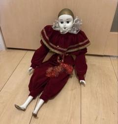 SANKYO ホワイトクラウン ピエロ 人形 ビスクドール アンティーク