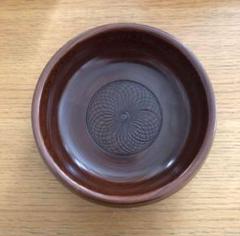 山中漆器　高級品　木製ダークブラウン椀 菓子器　加賀乃国葵塗創造　専用箱付き 山中漆器 高級品 木製ダークブラウン椀 菓子器 加賀乃国葵塗創造