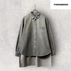 希少 PHENOMENON アーカイブ ロングシャツ フェノメノン M 黒 38