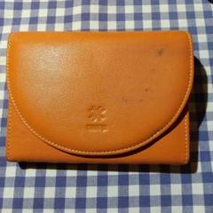 COMME CA 二つ折り財布 オレンジ系