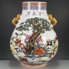 中国美術 掛軸 清代 沈銓「双鹿図」工芸複製品 タトー箱付 中国美術 掛軸 清代 沈銓「双鹿図」工芸複製品 タトー箱付 - 絵画