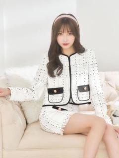 JEWELS キャバドレス 新品未使用タグ付き　ツイードセットアップミニドレスM