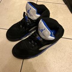 Air Jordan 5 RETRO ブラック　ブルー　NIKE dripのサムネイル