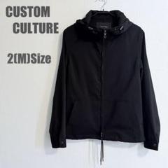 custom culture カスタムカルチャー 黒 フロントオープン パーカー custom culture カスタムカルチャー 黒 フロントオープン パーカー