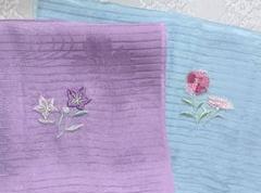 即購入OK★夏用★ワンポイント刺繍入★正絹帯揚げ2枚セット