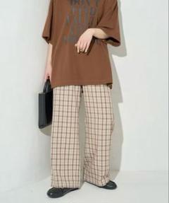 新品タグ付き☆フリークスストア　チェック柄ブラウンパンツ Mサイズ