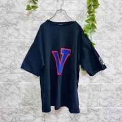 【i8】【voo】ブラック　Vロゴ入り　半袖Tシャツ　訳あり　夏　大きめ