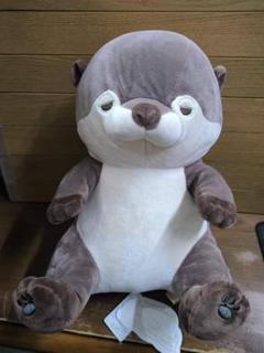 紙タグ付 りぶはあと プレミアムねむねむアニマルズ 座り抱きまくらM カワウソ