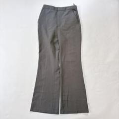 GU ジーユー　カットソーカラーフレアスラックス　Lサイズ　グリーン