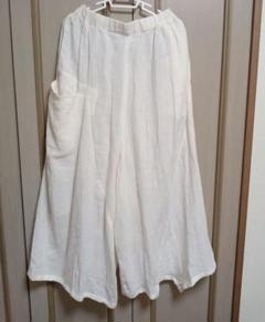 ♦【センソユニコ•芽風】ホワイトリネンワイドパンツ¥10,000