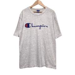 90s チャンピオン　ビンテージ半袖Tシャツ　デカロゴ USA製　グレー