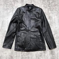 ☆DKNYダナキャラン☆カウレザーシングルライダース☆レザージャケット☆ブラック ☆DKNYダナキャラン☆カウレザーシングルライダース☆レザー