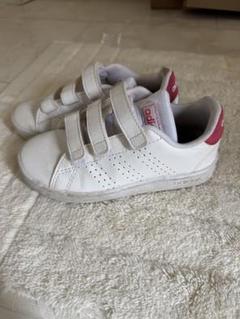 adidas ホワイト スニーカー ベルクロ　17.5㎝
