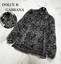 DOLCE&GABBANA ボウタイ シアーブラウス シルク 花柄 イタリア製