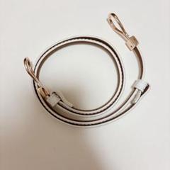 ❇️新商品❣️細いベルト レディース スライドベルト バックル　白