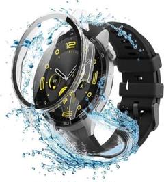 ★HUAWEI Watch 4 用 カバー ケース ガラスフィルム 一体型