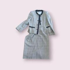 ヴィンテージ　チェック柄セットアップ　千鳥格子　セレモニー　冠婚葬祭　洒落スーツ
