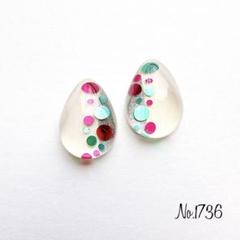 No.1736 レジンピアス レジンイヤリング ハンドメイドピアス