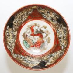 明治期 九谷焼 細密金彩色絵『七福神物語文』煎茶碗(六客) 素晴らしい絵付け 九谷焼 古九谷 赤絵 漢詩花蝶文 煎茶碗 角福銘 五客 時代箱付 D