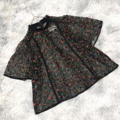 LOKITHO ロキト　刺繍花柄ブラウス　レーストップス LOKITHO ロキト 刺繍花柄ブラウス レーストップス