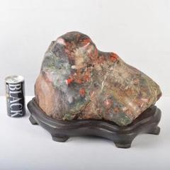 天然石 鑑賞石 菊花石 置物 重さ約3.5kg 唐木台付 V R6416 天然石 鑑賞石 菊花石 置物 重さ約12kg 唐木台付 V R6352B