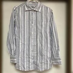 [美品] INTERMEZZO ストライプ柄 長袖 シャツ L Lメンズシャツ