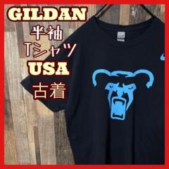 アニマル ブルー ギルダン L ブラック メンズ USA古着 半袖 Tシャツ