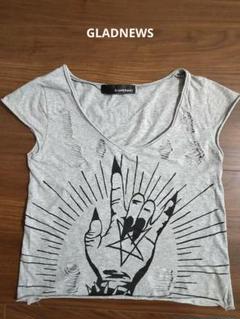 トップス \"GLAD NEWS\"Hand Design T-Shirt GLAD HAND グラッドハンド 半袖 Tシャツ ヘビーウェイト