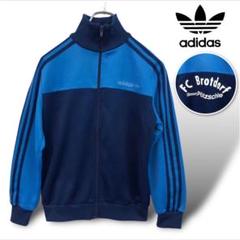 vintage adidas ジャージ フロッキー トラック ジャケット ブルー