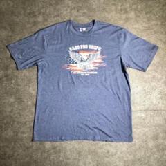【ヴィンテージ】バスプロショップ　プリントTシャツ　ブルーグレー　古着ZSM2