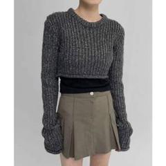 BLACKUP レイヤードクロップニットのサムネイル