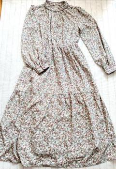 SHEENA DEL RAY 花柄ロングワンピース　ティアード スタンドカラーのサムネイル