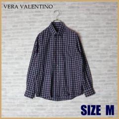 GM0039 VERA VALENTINO メンズ 長袖チェックシャツ M