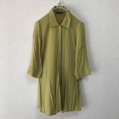 【MAYTON GREY】 メイソングレイ　オリーブグリーン 五分袖シャツ　M
