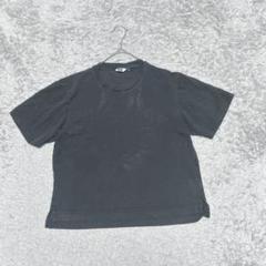 UNIQLOエアリズムコットンオーバークルーネックTシャツ半袖［S］ブラック