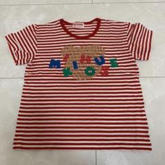 【ビンテージレトロ】mikihouse ミキハウス ボーダーTシャツ ロゴ